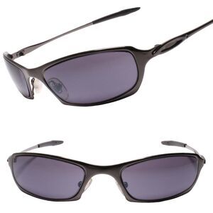 Wrap Activewear Gunmetal Sports Sunglasses Sleek Slim Narrow Rectangular Lenses